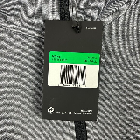 Nike Memphis Tigers Basketball Jacket XL Tall XLT Warm Up On Court Gray Zip Tech - Picture 5 of 7